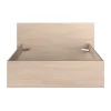 Vente-unique Lit avec 2 tiroirs 140 x 190 cm - coloris : Naturel et beige + Sommier - VELONA* Lit Avec Rangement
