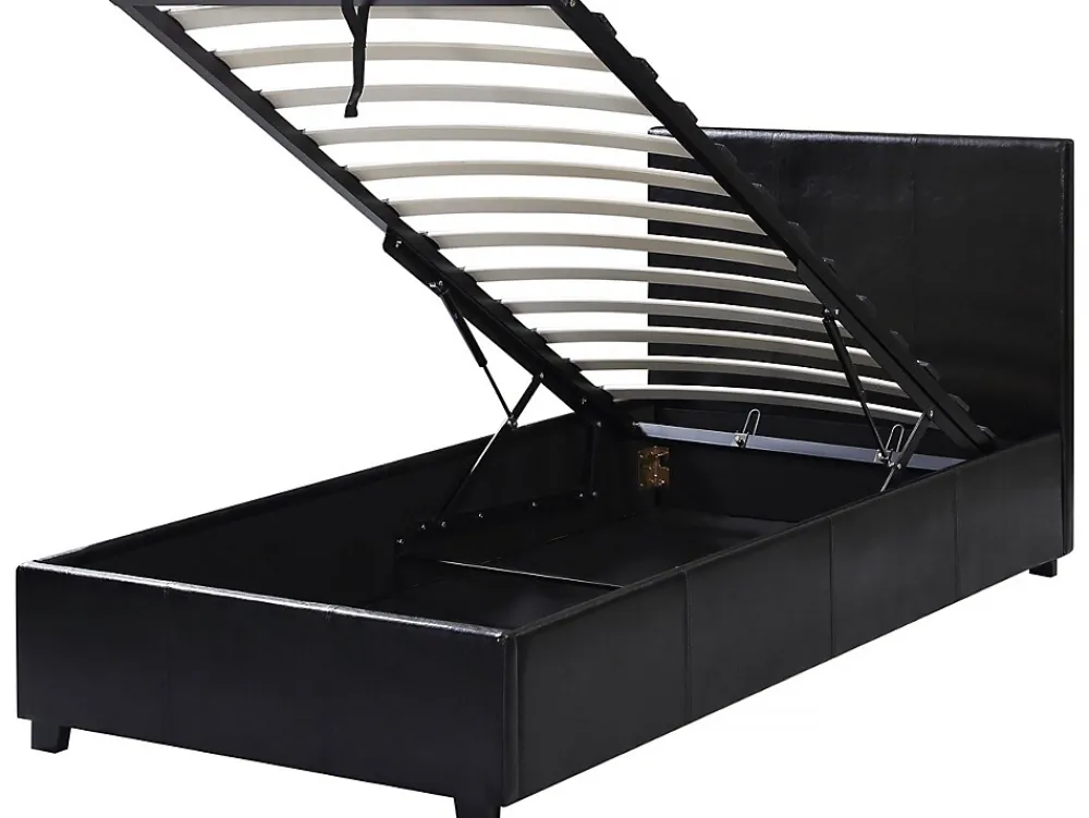 Habitat Et Jardin Lit avec coffre "Carla" 90 x 190 cm Noir* Lit Coffre