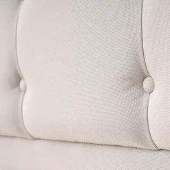 Lit avec rangement 140 x 200 cm - Lit avec 4 tiroirs, tête de lit avec prise USB-C - Lin + Bois massif - Sans Matelas - Beige><noscript><img width=