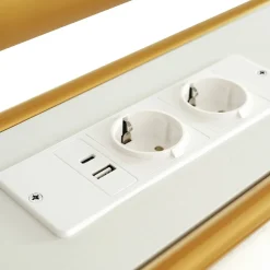 Lit avec Rangement 90x200 cm - Lit Capitonné Simple avec 2 Tiroirs, Prises USB et LED, Velours, Sans Matelas, Blanc><noscript><img width=