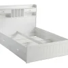 Lit avec rangements 140 x 190 cm - Blanc - MEDERICK>Vente-unique