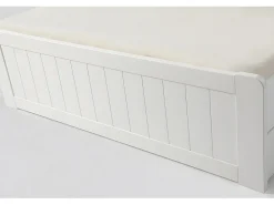 Lit avec rangements 140 x 190 cm - Blanc - MEDERICK><noscript><img width=