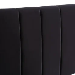 Okwish Lit avec Rangements 140x200, Lit Double Capitonné avec 2 Tiroirs, Velours Noir* Lit Avec Rangement