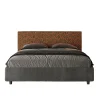 Lit avec sommier rembourré 160x200 tissu Era 04 orange Arla>Ityhome Hot