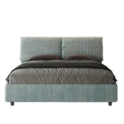 Lit avec sommier rembourré 160x200 Aragona 7 tissu bleu clair Mados>Ityhome Sale