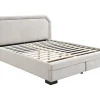 Lit avec tiroirs 160 x 200 cm - Tissu - Beige - INASTO>Vente-unique Discount