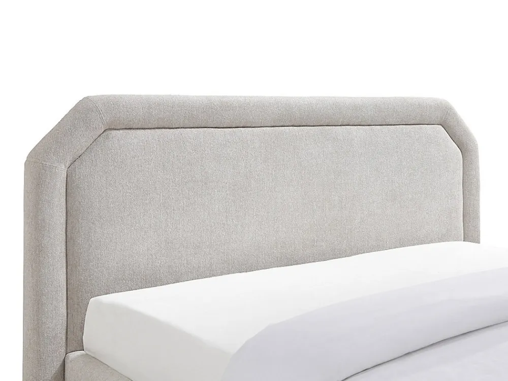 Vente-unique Lit avec tiroirs 180 x 200 cm - Tissu - Beige - INASTO* Lit Avec Rangement