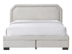 Lit avec tiroirs 140 x 190 cm - Tissu - Beige - INASTO><noscript><img width=