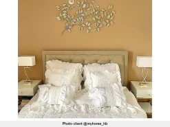 Vente-unique Lit avec tiroirs 140 x 190 cm - Tissu velours - Beige - LEOPOLD* Lit Avec Rangement