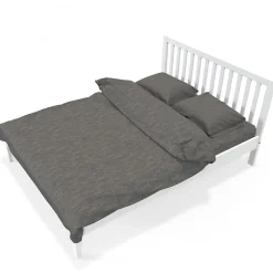 Weber Industries Lit avec tête à barreaux PARKER 160 x 200 cm / Blanc* Lit Double