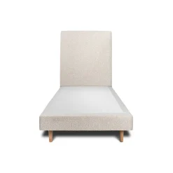 Lit avec tête de lit bouclette et sommier tapissier - Lit en bois massif>Sommeil De Plomb Online