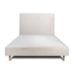 Lit avec tête de lit bouclette et sommier tapissier - Lit en bois massif>Sommeil De Plomb New
