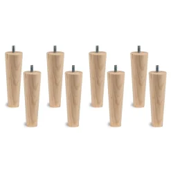 Lit avec tête de lit bouclette et sommier tapissier - Lit en bois massif><noscript><img width=