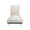 Lit avec tête de lit bouclette et sommier tapissier - Lit en bois massif>Sommeil De Plomb Sale
