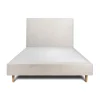 Lit avec tête de lit bouclette et sommier tapissier - Lit en bois massif>Sommeil De Plomb Online
