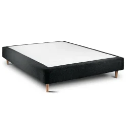 Sommeil De Plomb Lit avec tête de lit bouclette et sommier tapissier - Lit en bois massif* Lit Double