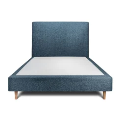Lit avec tête de lit bouclette et sommier tapissier - Lit en bois massif>Sommeil De Plomb Sale