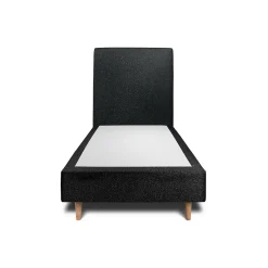Lit avec tête de lit bouclette et sommier tapissier - Lit en bois massif>Sommeil De Plomb