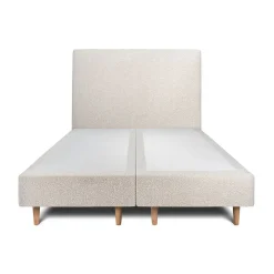 Lit avec tête de lit bouclette et sommier tapissier - Lit en bois massif>Sommeil De Plomb Hot