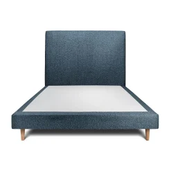 Lit avec tête de lit bouclette et sommier tapissier - Lit en bois massif>Sommeil De Plomb Clearance