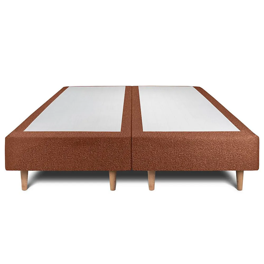 Sommeil De Plomb Lit avec tête de lit bouclette et sommier tapissier - Lit en bois massif* Lit Double