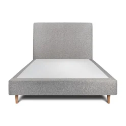 Lit avec tête de lit bouclette et sommier tapissier - Lit en bois massif>Sommeil De Plomb Sale