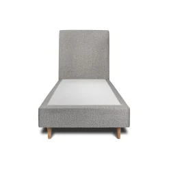 Lit avec tête de lit bouclette et sommier tapissier - Lit en bois massif>Sommeil De Plomb Clearance