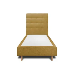 Lit avec tête de lit capitonnée tissu et sommier tapissier - Lit en bois massif>Sommeil De Plomb Online