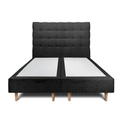 Sommeil De Plomb Lit avec tête de lit capitonnée et sommier tapissier - Lit en bois massif* Lit Double