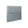 Sommeil De Plomb Lit avec tête de lit capitonnée velours et sommier - Lit en bois massif* Lit Double