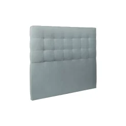 Sommeil De Plomb Lit avec tête de lit capitonnée velours et sommier - Lit en bois massif* Lit Double