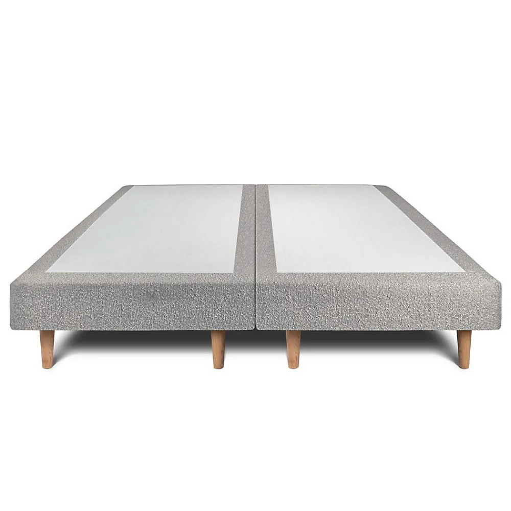 Sommeil De Plomb Lit avec tête de lit capitonnée et sommier tapissier - Lit en bois massif* Lit Double