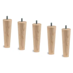 Lit avec tête de lit capitonnée tissu et sommier kit - Lit en bois massif><noscript><img width=