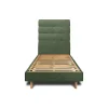Lit avec tête de lit capitonnée tissu et sommier kit - Lit en bois massif>Sommeil De Plomb Best