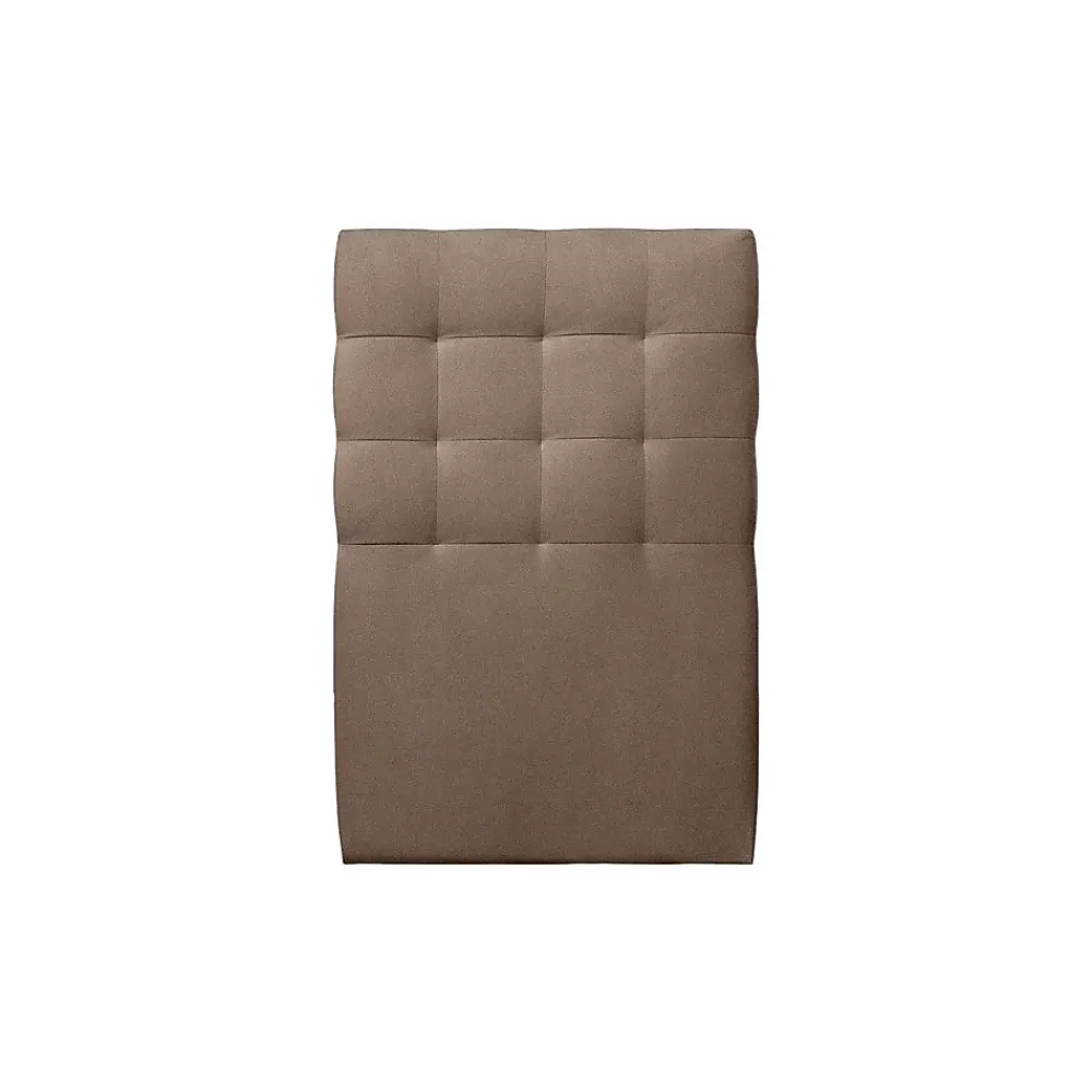 Sommeil De Plomb Lit avec tête de lit capitonnée velours et sommier - Lit en bois massif* Lit Simple