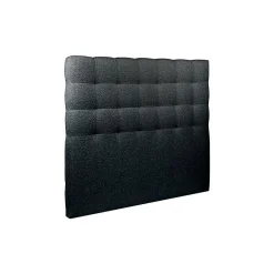 Lit avec tête de lit capitonnée et sommier tapissier - Lit en bois massif><noscript><img width=