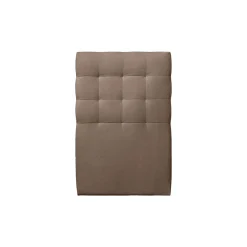 Lit avec tête de lit capitonnée velours et sommier - Lit en bois massif><noscript><img width=