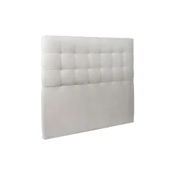 Sommeil De Plomb Lit avec tête de lit capitonnée velours et sommier kit - Lit en bois massif* Lit Double
