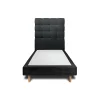 Lit avec tête de lit capitonnée et sommier tapissier - Lit en bois massif>Sommeil De Plomb Discount