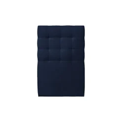 Lit avec tête de lit capitonnée velours et sommier - Lit en bois massif><noscript><img width=