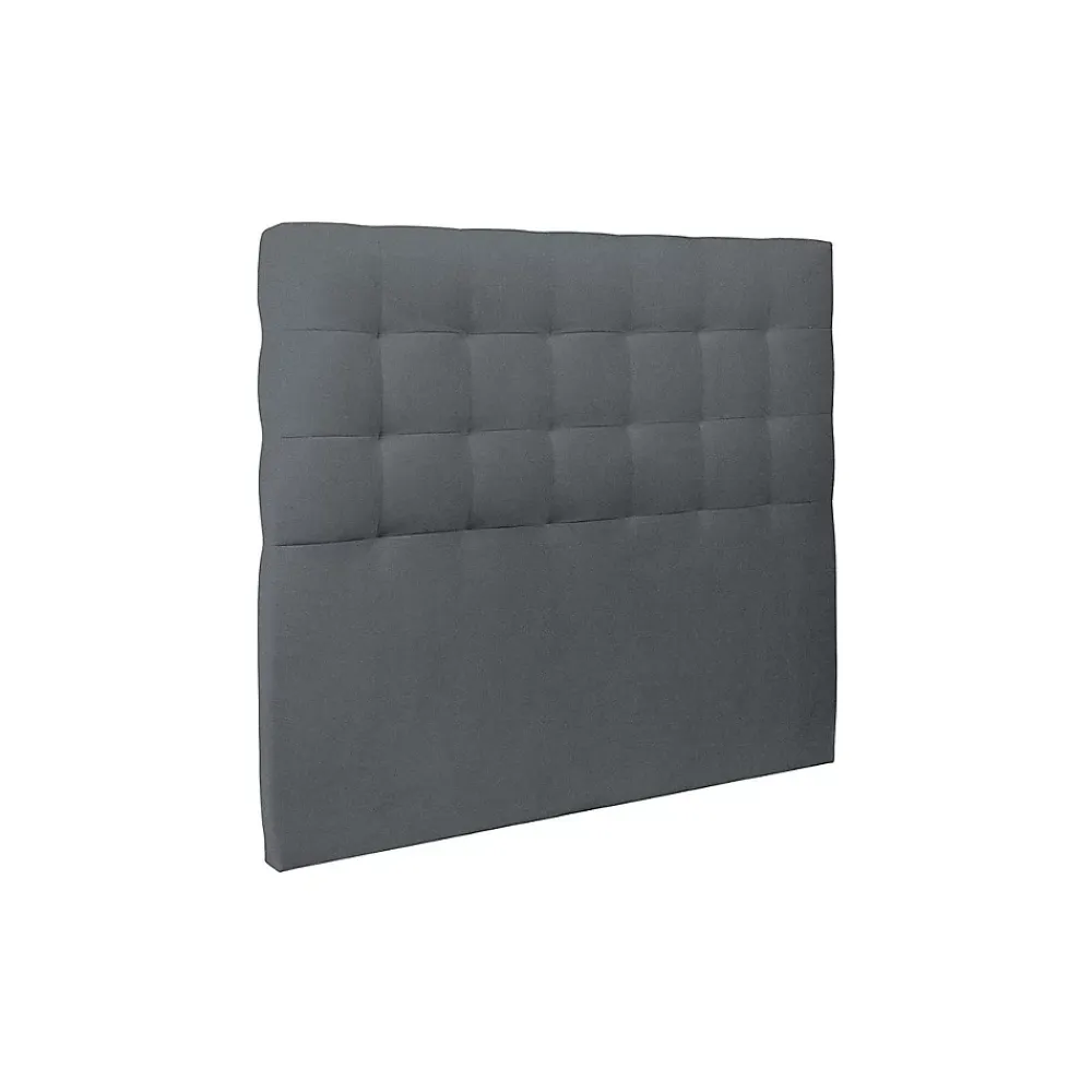 Sommeil De Plomb Lit avec tête de lit capitonnée velours et sommier - Lit en bois massif* Lit Simple