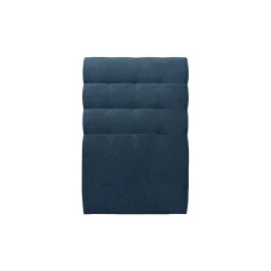 Lit avec tête de lit capitonnée tissu et sommier kit - Lit en bois massif><noscript><img width=