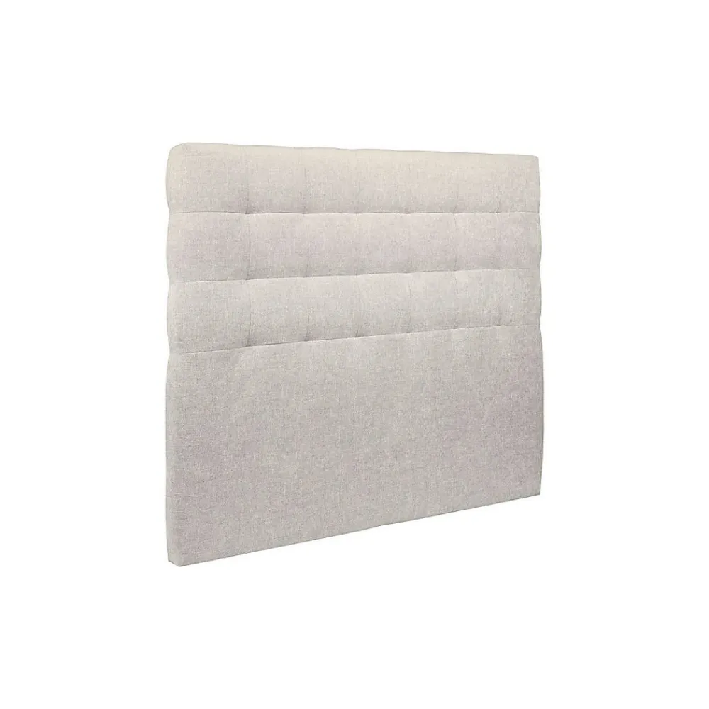 Lit avec tête de lit capitonnée tissu et sommier tapissier - Lit en bois massif>Sommeil De Plomb Online