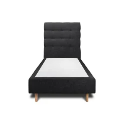 Lit avec tête de lit capitonnée tissu et sommier tapissier - Lit en bois massif>Sommeil De Plomb Best