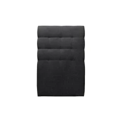 Lit avec tête de lit capitonnée tissu et sommier tapissier - Lit en bois massif><noscript><img width=