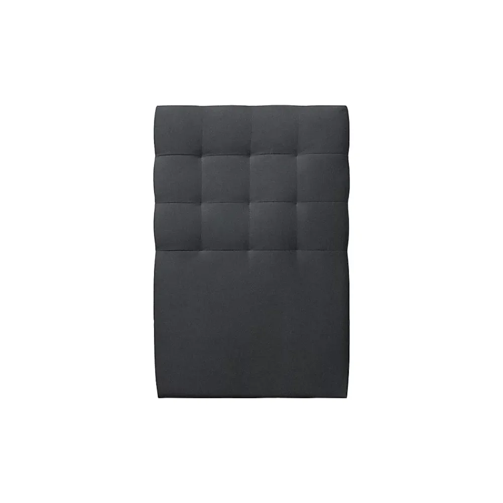 Sommeil De Plomb Lit avec tête de lit capitonnée velours et sommier - Lit en bois massif* Lit Simple