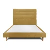 Sommeil De Plomb Lit avec tête de lit capitonnée tissu et sommier tapissier - Lit en bois massif* Lit Simple