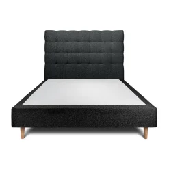 Sommeil De Plomb Lit avec tête de lit capitonnée et sommier tapissier - Lit en bois massif* Lit Simple