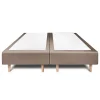 Sommeil De Plomb Lit avec tête de lit capitonnée velours et sommier - Lit en bois massif* Lit Double