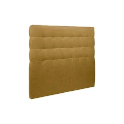 Lit avec tête de lit capitonnée tissu et sommier tapissier - Lit en bois massif><noscript><img width=